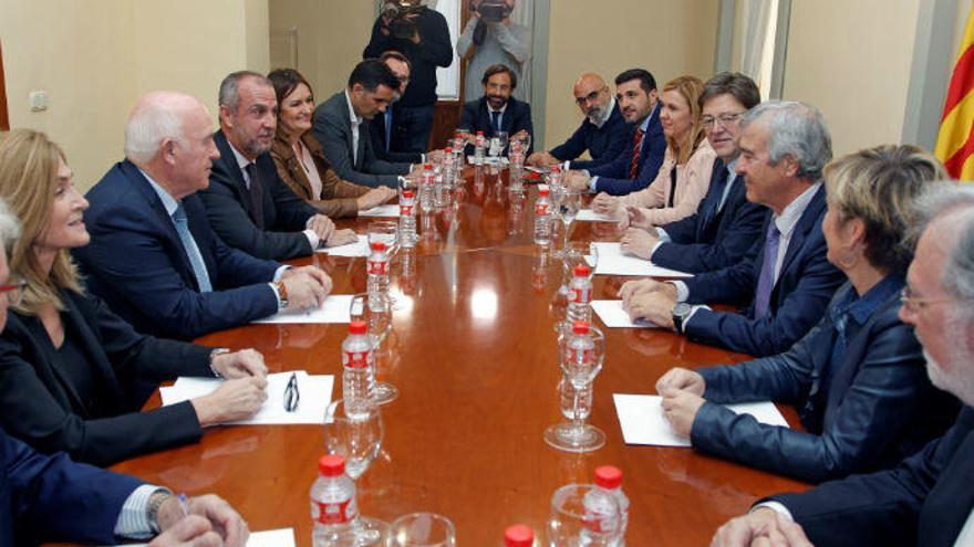 La reunión mantenida entre Ximo Puig y miembros de la CEV