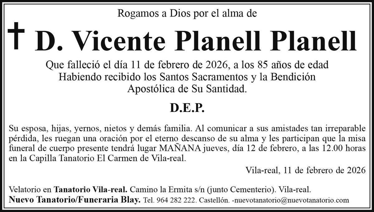 D. Vicente Planell Planell