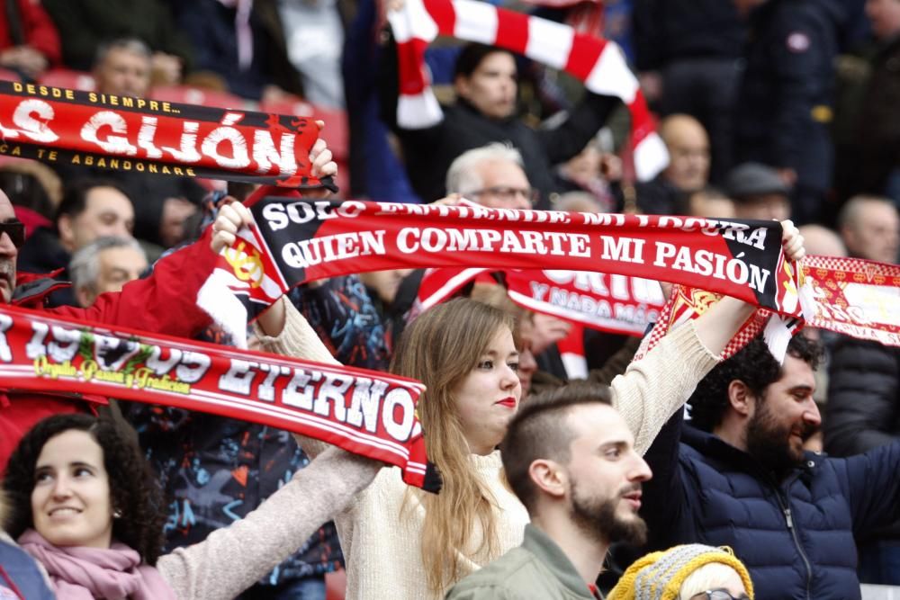 El partido entre el Real Sporting y el Numancia, en imágenes