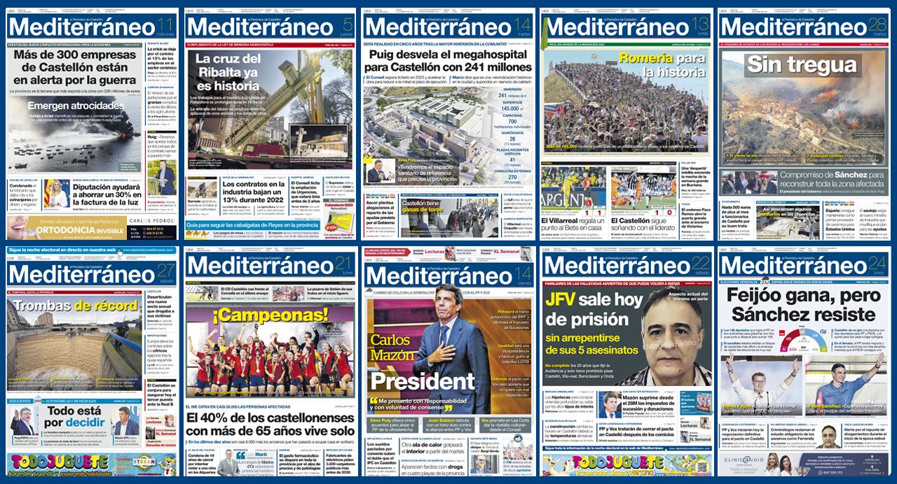 Un repaso gráfico del año: Las portadas más destacadas de 'Mediterráneo' del 2023