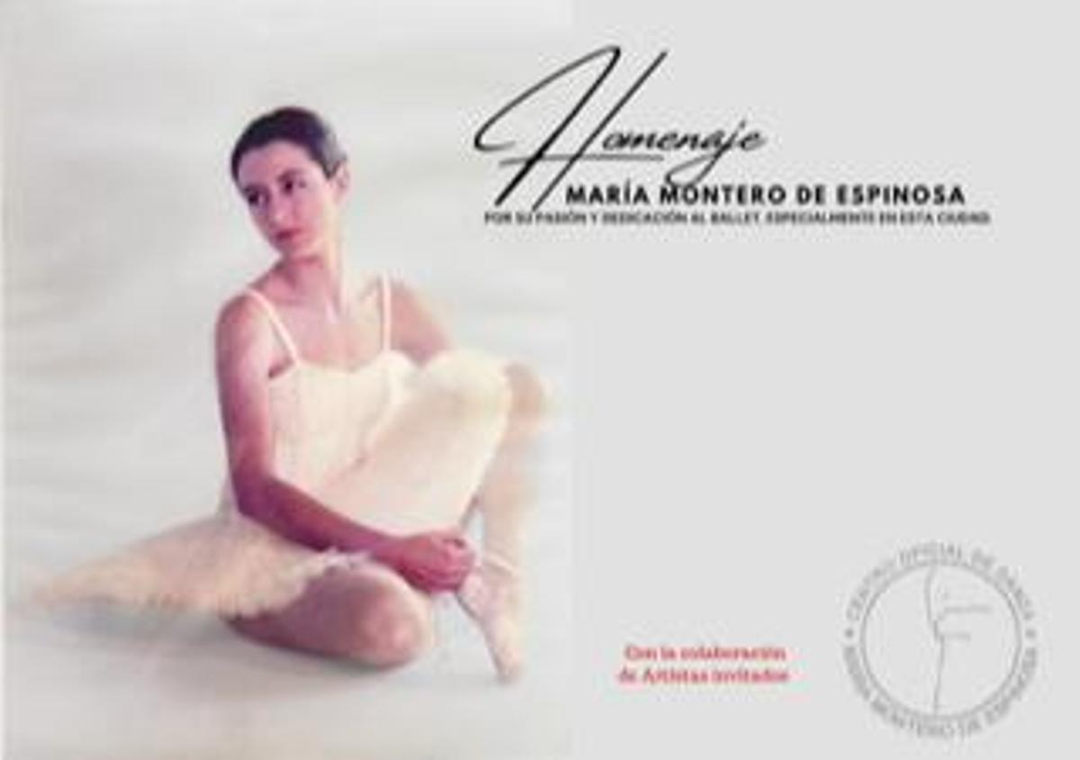 Homenaje a María Montero de Espinosa en el Teatro López de Ayala.