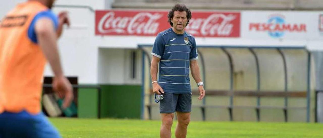 Luisito durante un entrenamiento de la pretemporada del año pasado. // G. Santos