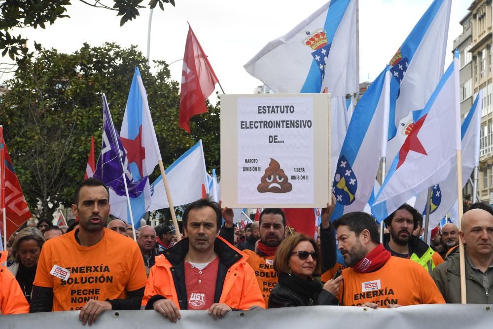 Protesta de trabajadores de Alu Ibérica