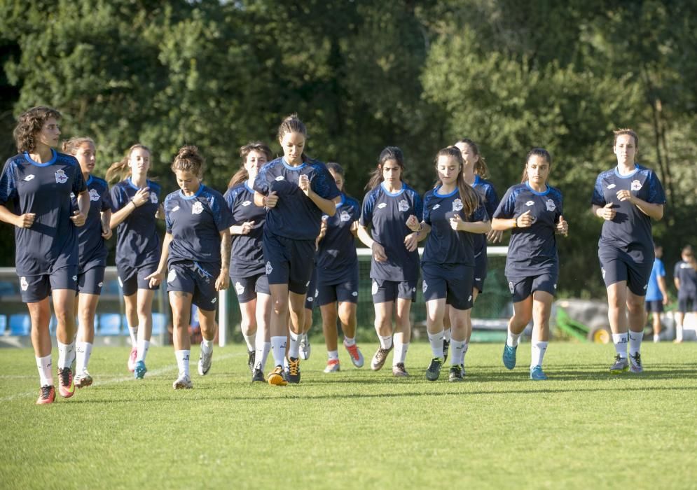 Los equipos femeninos del Deportivo dan sus primeros pasos en Abegondo