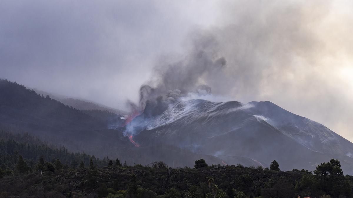 Una vista del volcán de La Palma.
