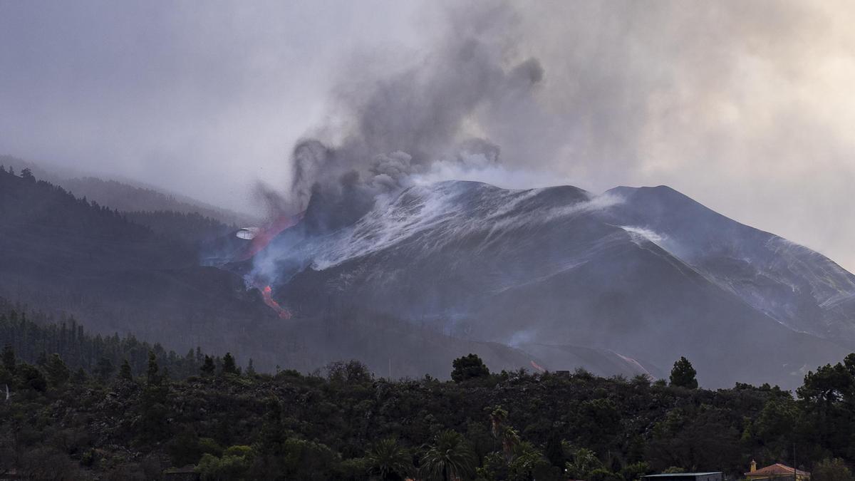 Una vista del volcán de La Palma.