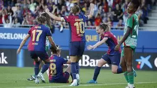 Festín del Barça para celebrar a Marta Torrejón (10-1)