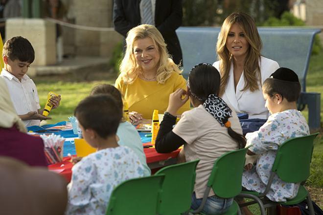 Melania Trump durante su visita a Jerusalén