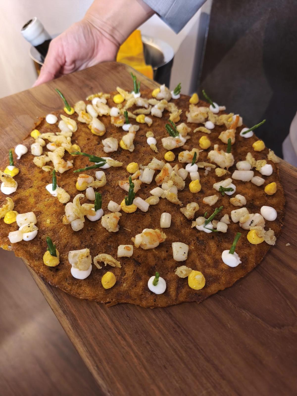 Socarrat de arroz de marisco.