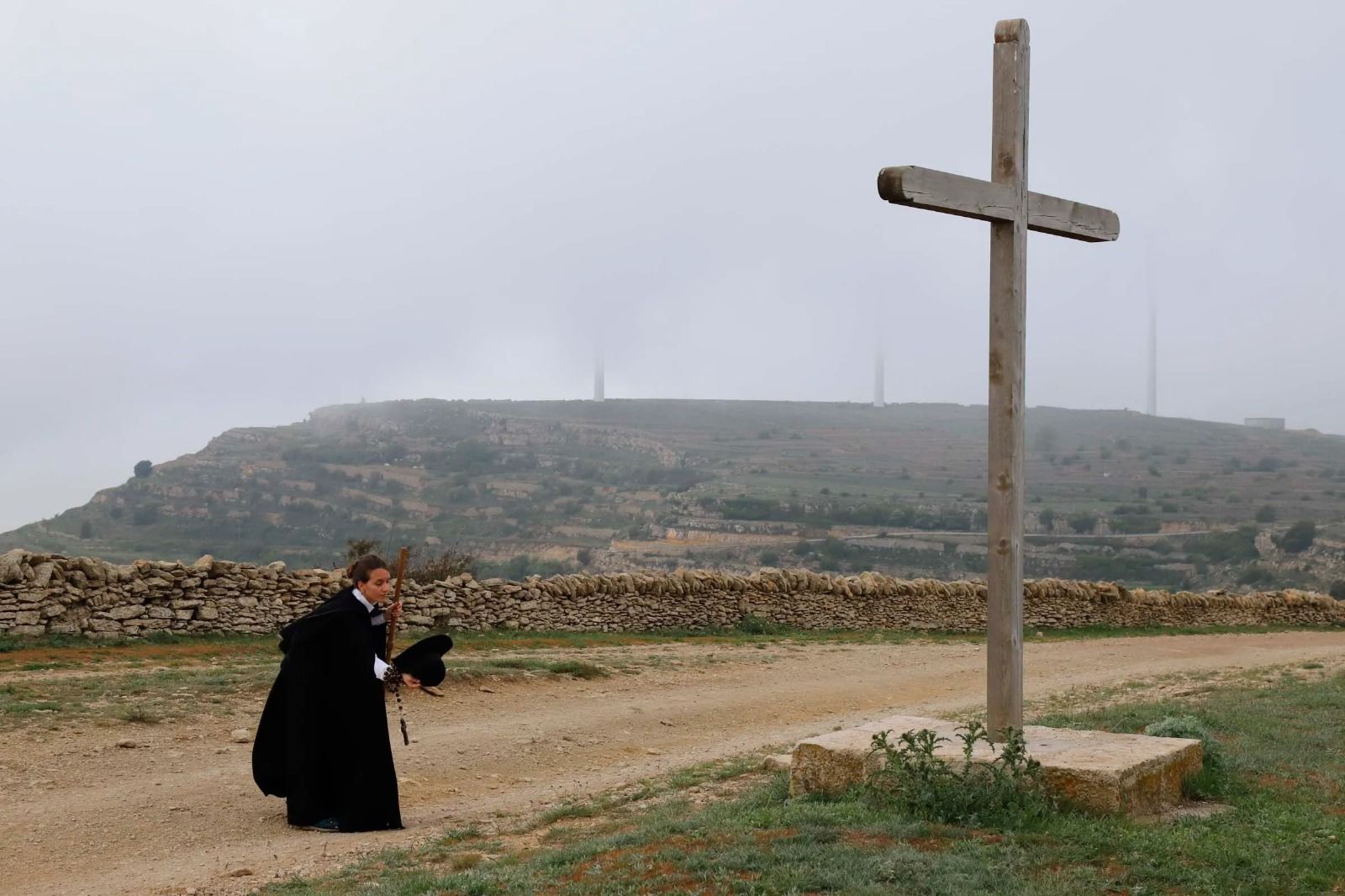 Clara Ferrer, una de las tres primeras mujeres que peregrinaron, en el 2018.