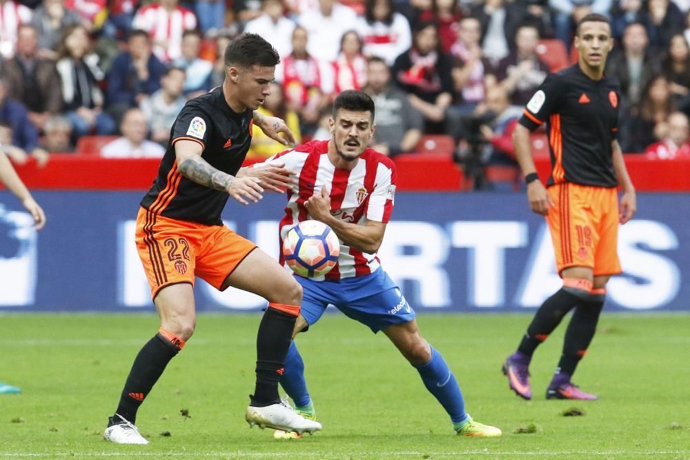 El partido entre el Sporting y el Valencia, en imágenes