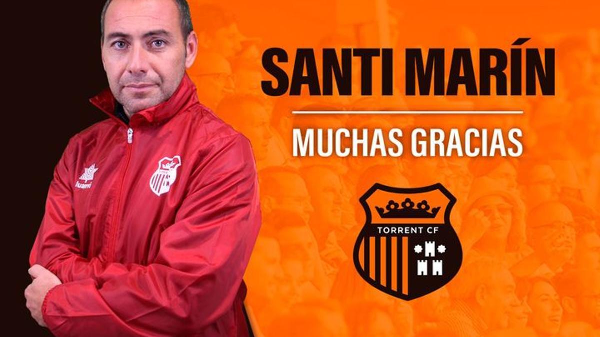 Santi Marín deja de ser entrenador del Torrent CF