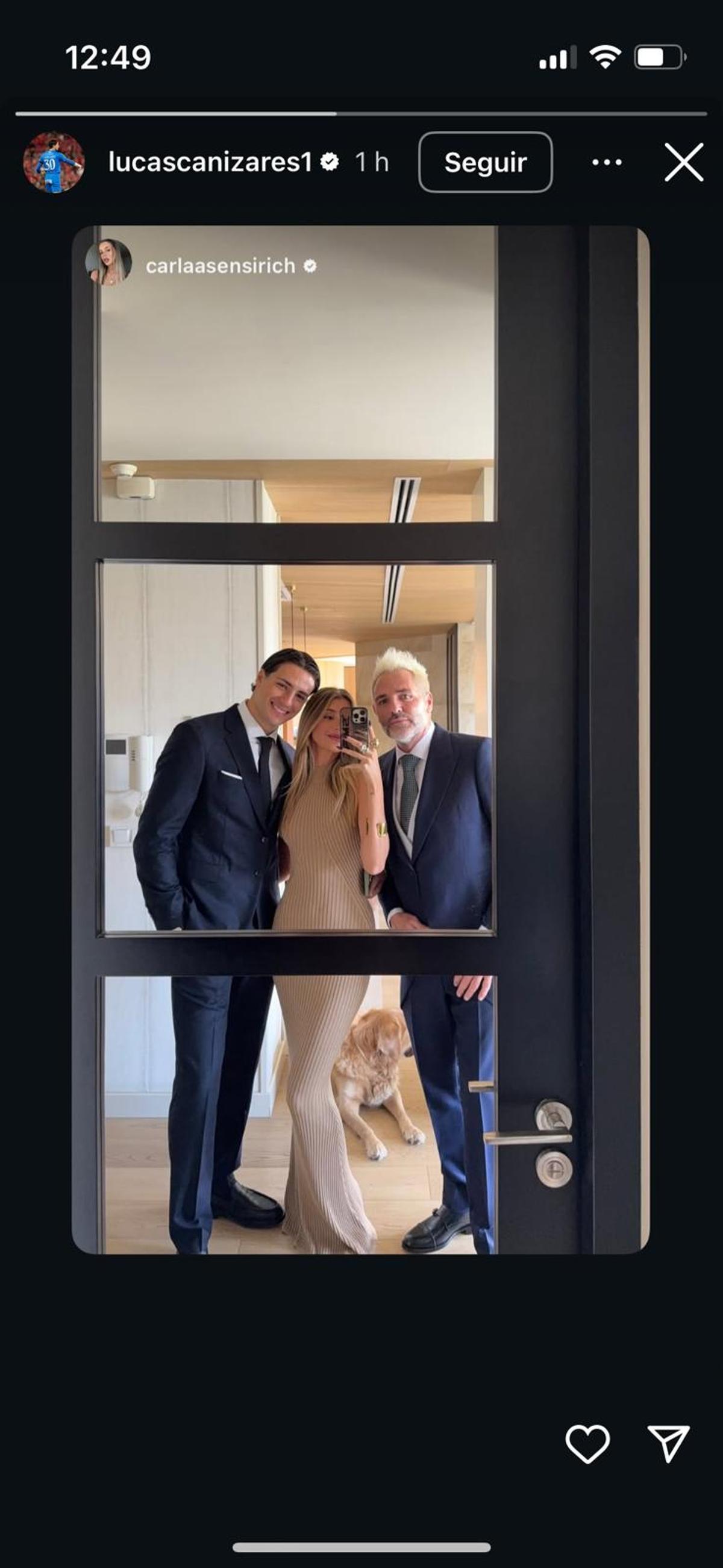 La foto que ha subido el hijo del jugador, Lucas Cañizares