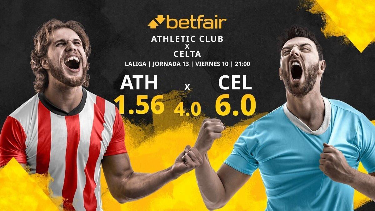 Athletic Club de Bilbao vs. RC Celta de Vigo: horario, TV, estadísticas, clasificación y pronósticos