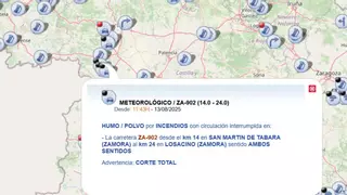 Continúan cortadas 11 carreteras por los incendios, dos de ellas nacionales