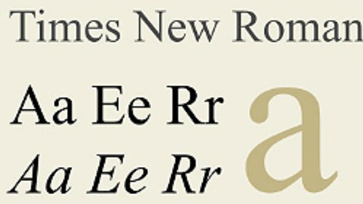 La Times New Roman, una fuente clásica desaconsejada para hacer un currículum.