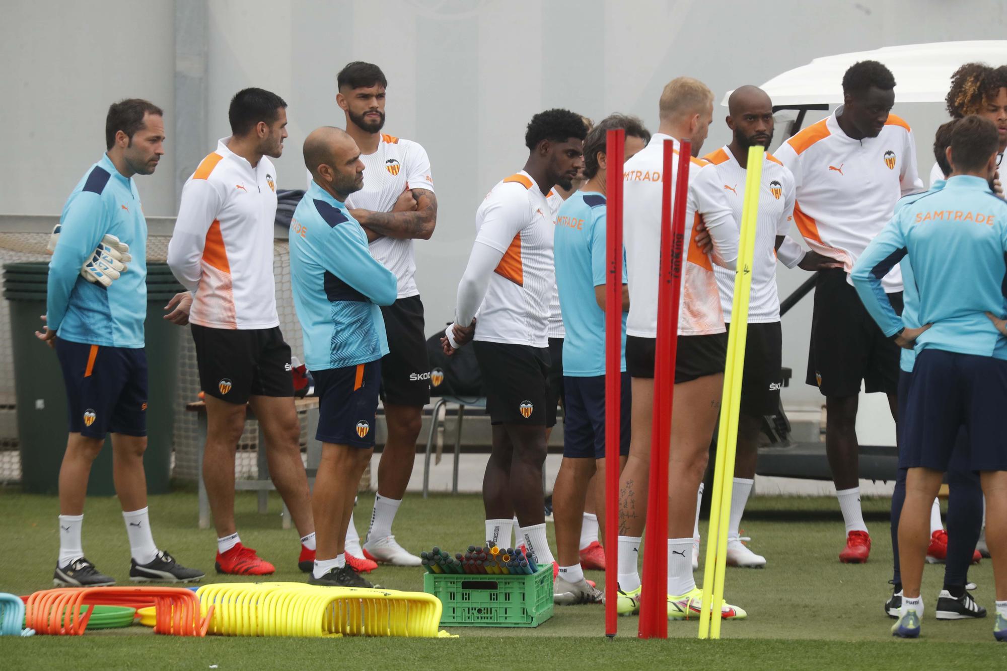 Entrenamiento del Valencia antes del encuentro frente al Mallorca