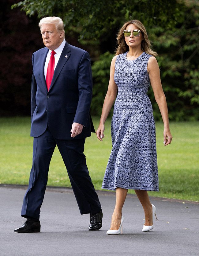 Melania Trump de camino a Florida con su marido Donald Trump