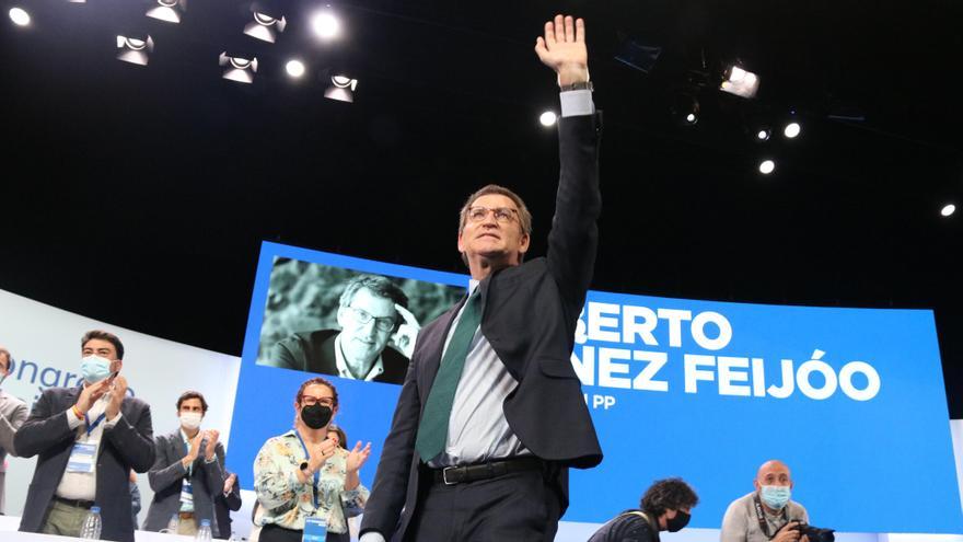 Alberto Núñez Feijóo just després de ser proclamat al congrés extraordinari del PP a Sevilla