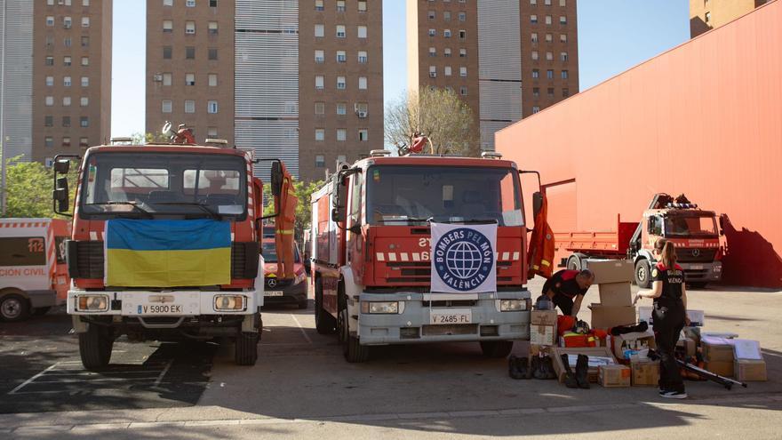 De València a Ucrania: camiones de bomberos en misión de paz