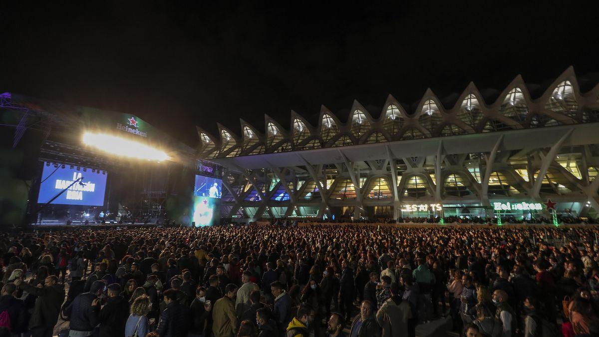 Vista general del Festival de les Arts anoche, en su primer día de conciertos.