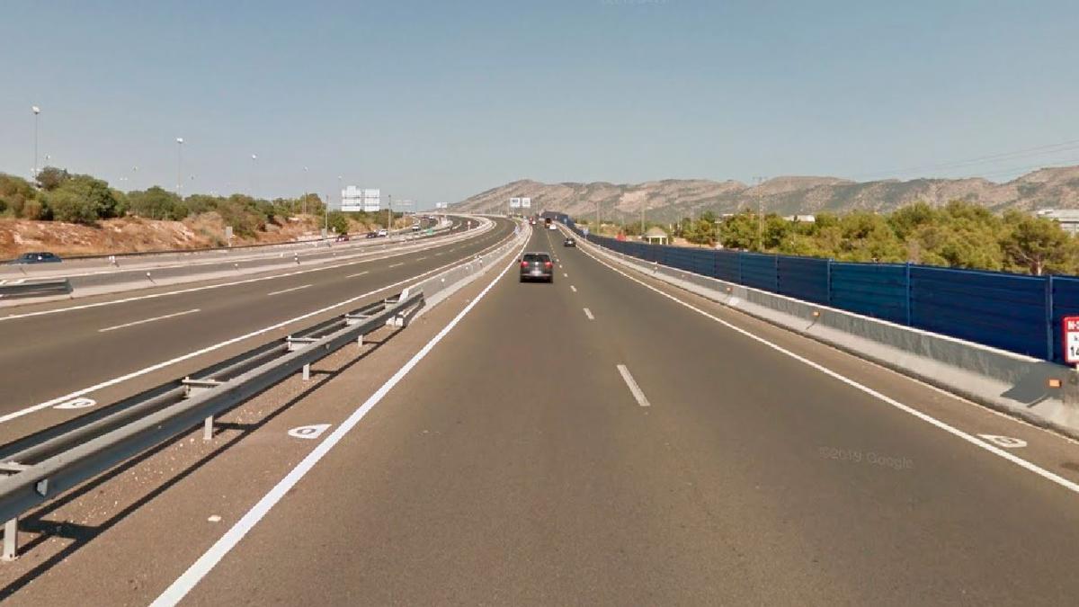 La carretera N-332 a su paso por Benidorm, lugar del accidente.