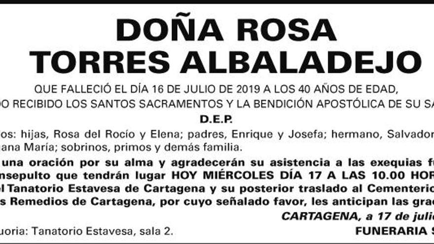 Dª Rosa Torres Albaladejo