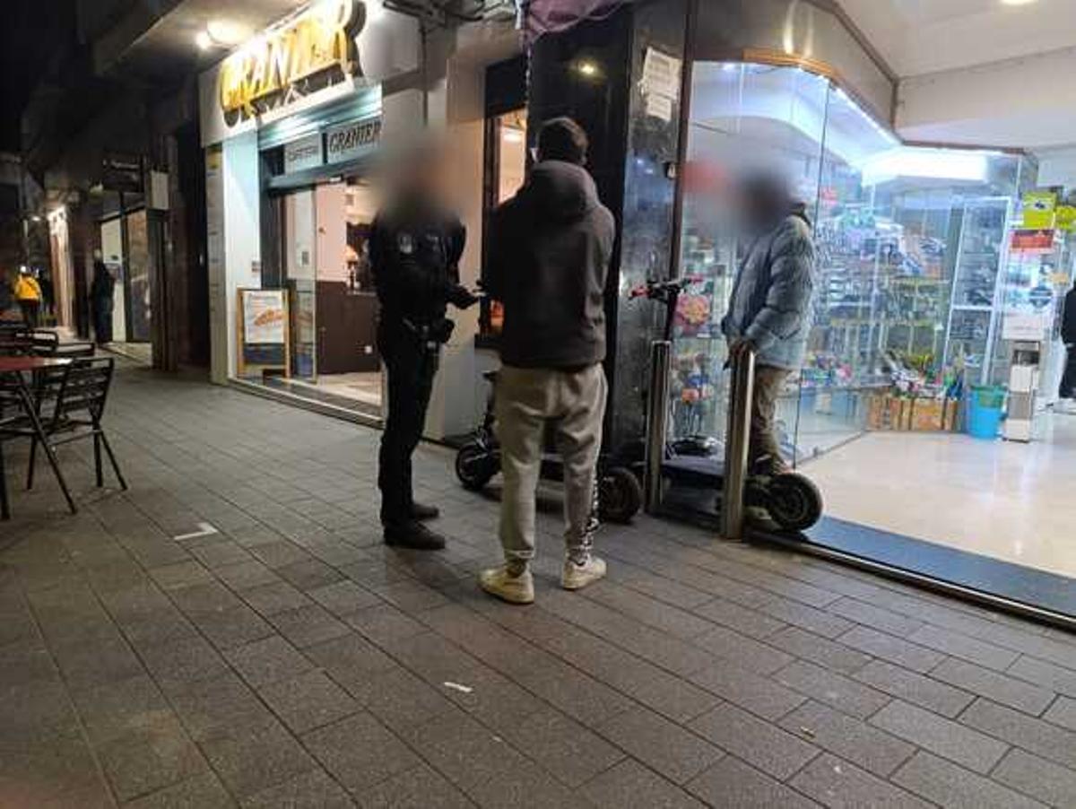 Intervención del patinete trucado que alcanzaba los 140 km/h