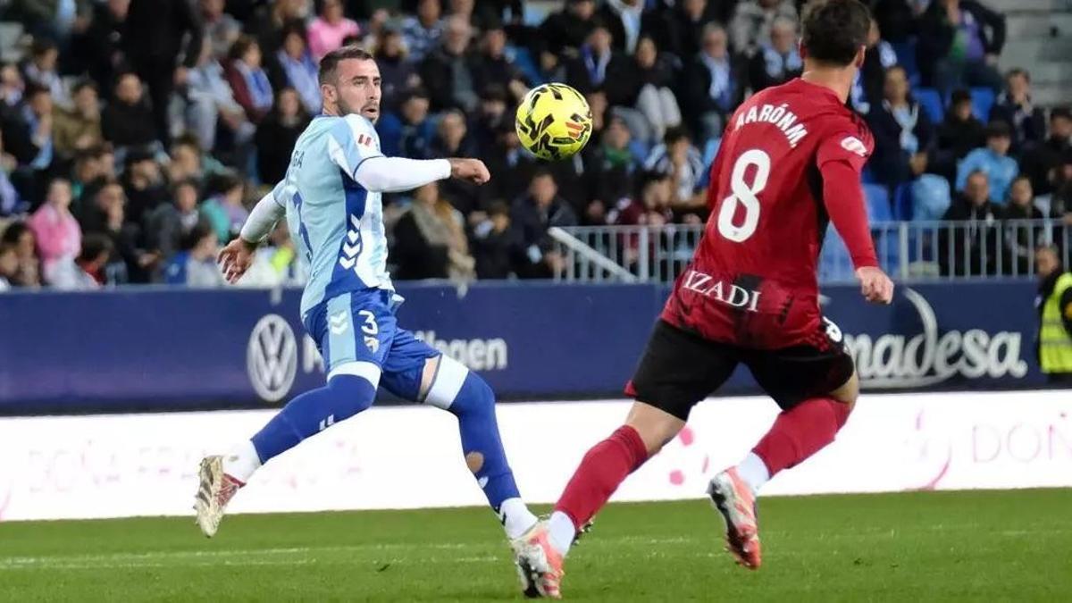 Carlos Puga, en un anterior encuentro de esta campaña en La Rosaleda.