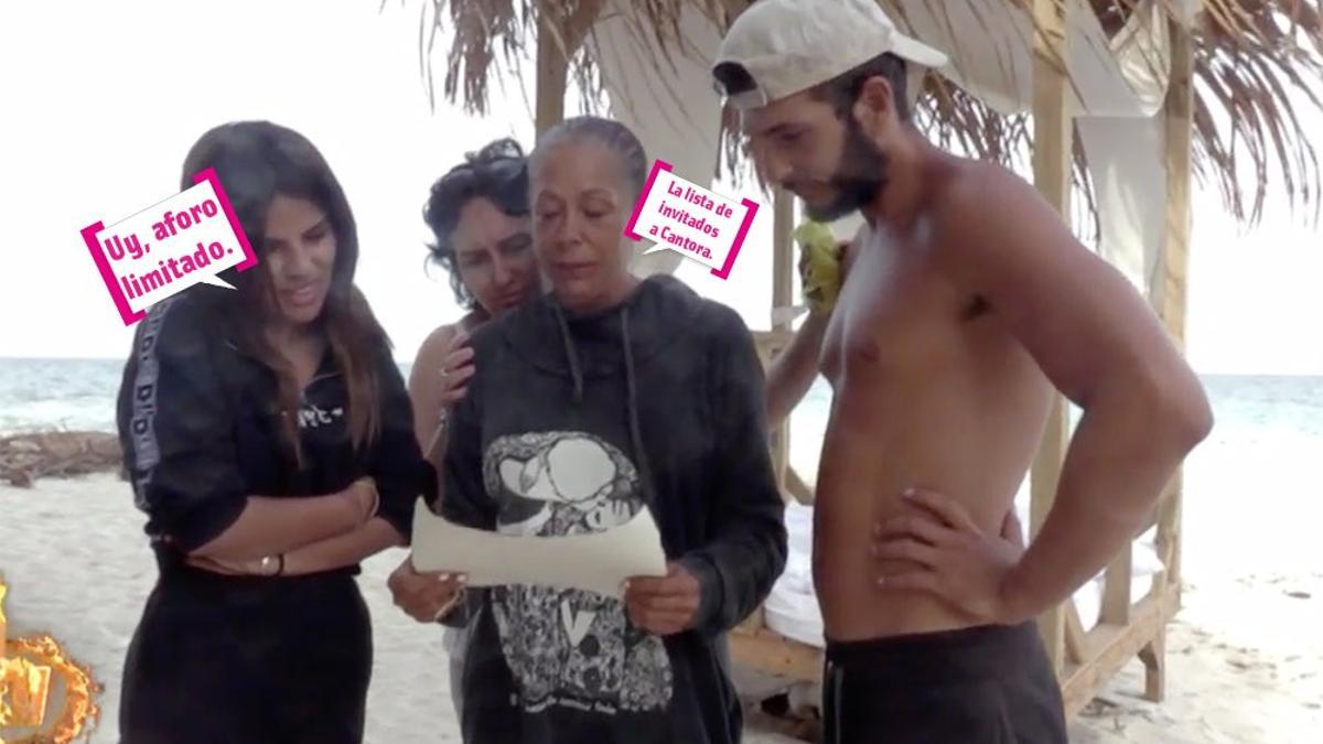 Isabel Pantoja e hija en 'Supervivientes' con Omar Montes