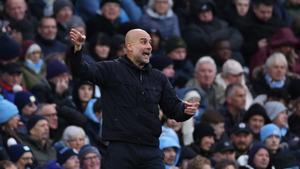 Guardiola, en un partido del City en la Premier.