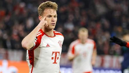 Kimmich celebrando el tanto ante el Arsenal