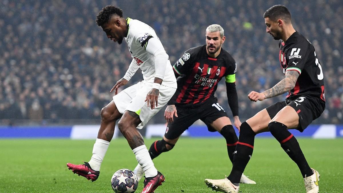 Acción del encuentro entre Tottenham y Milan