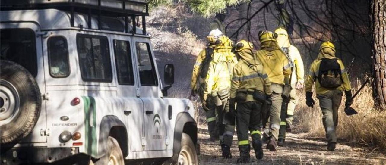 Imagen de archivo de los bomberos forestales del Infoca.
