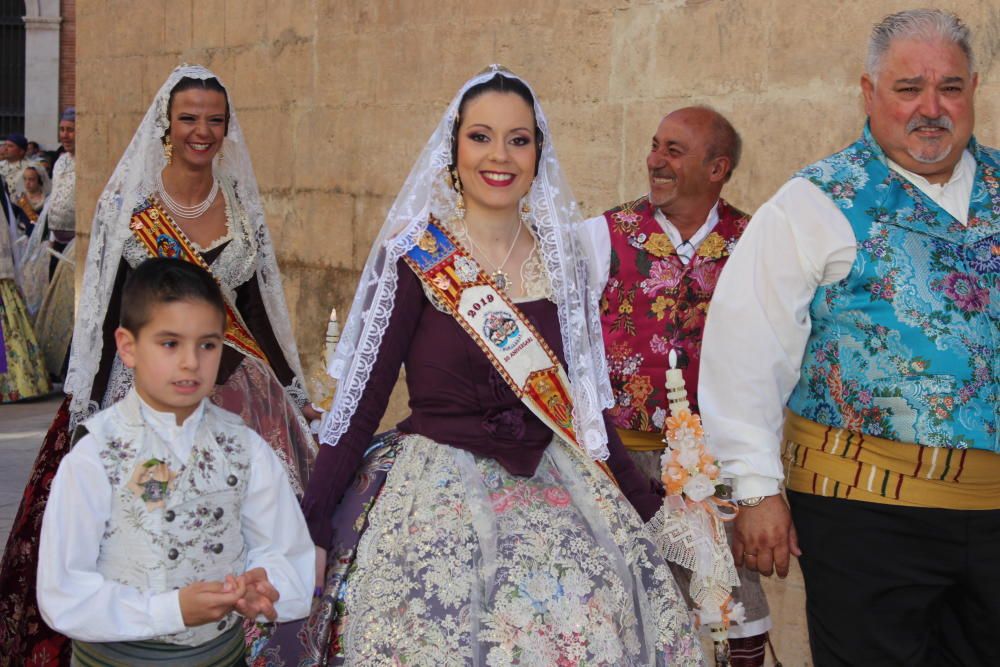 Falleras mayores 2019 en la Procesión de la Virgen