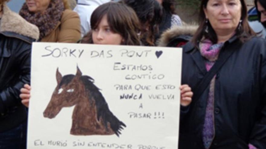 Protesta por la muerte de Sorky