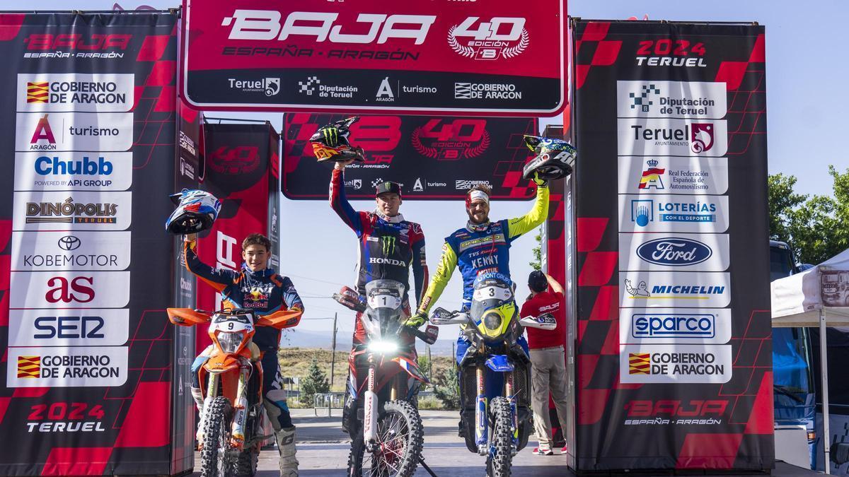 Podio final de la Baja España Aragón