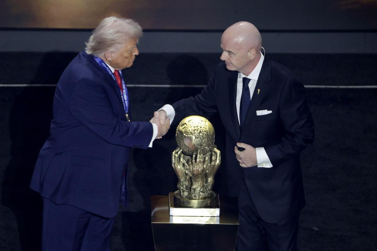 Donald Trump y Gianni Infantino, en el sorteo del Mundial 2026.