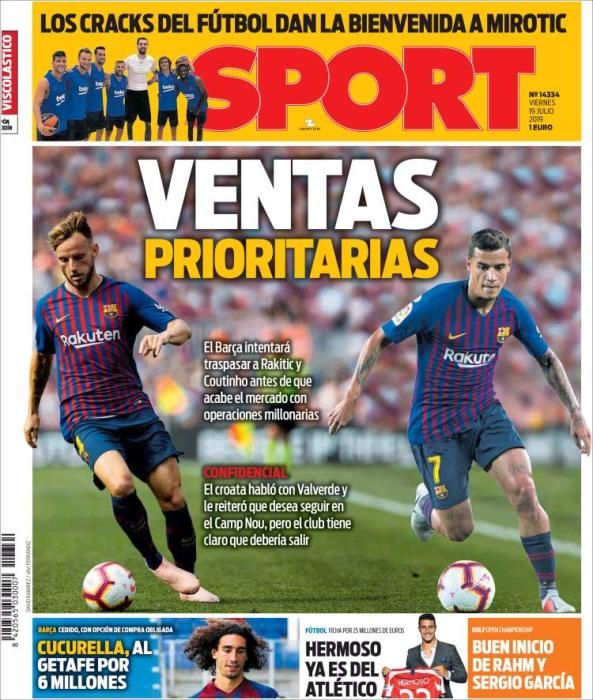 Portada SPORT viernes 19 julio 2019