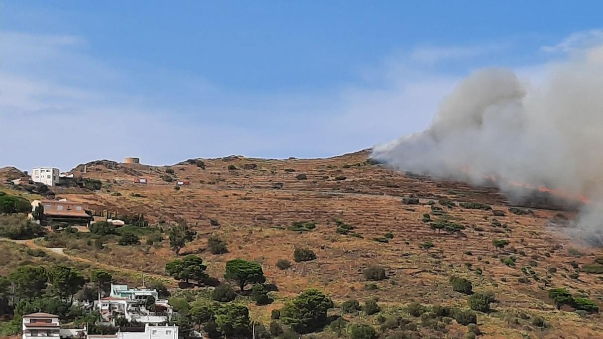 Incendi a Portbou