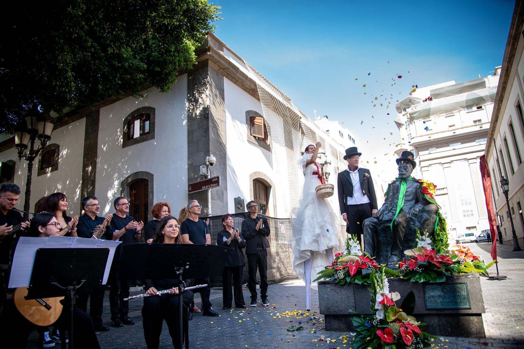 Ofrenda floral por el centenario de la muerte de Ángel Guimerá