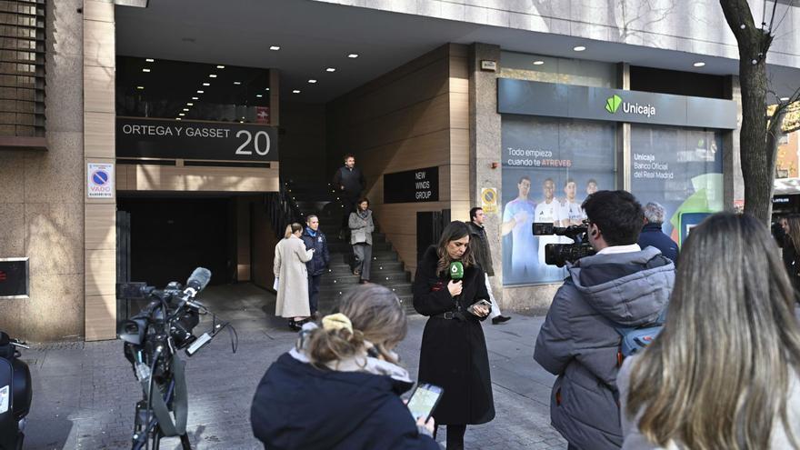 Seu de l’empresa d’energies renovables Forestalia, al carrer Ortega i Gasset de Madrid, ahir.  | FERNANDO VILLAR / EFE