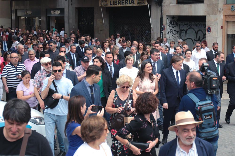 Recepción en la Generalitat tras la toma de posesión de Ximo Puig