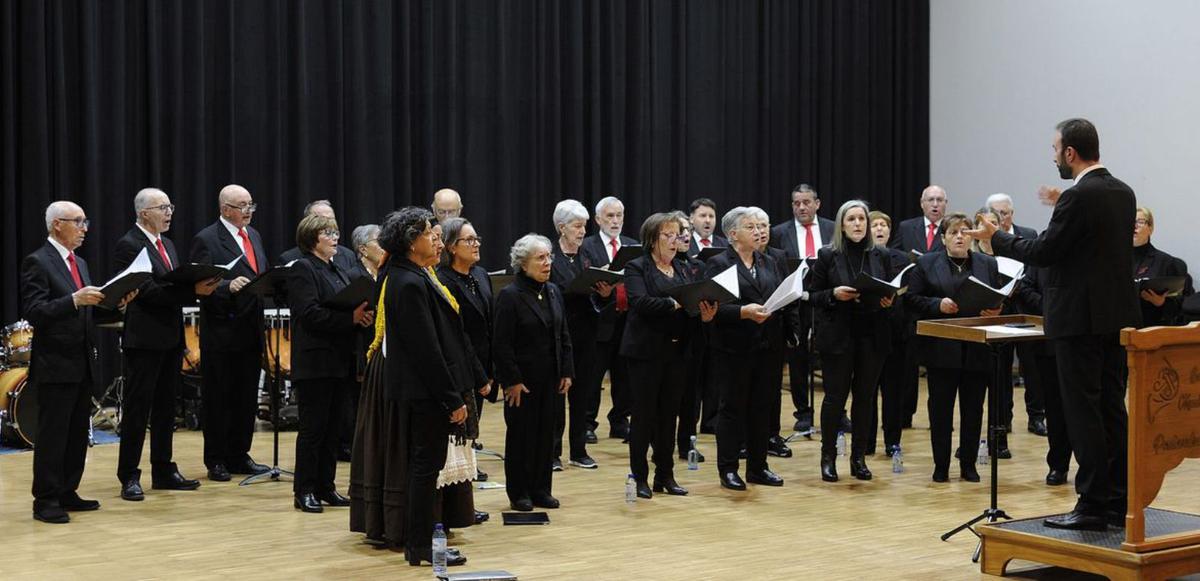 A Coral Polifónica de Agolada, en concerto. | |