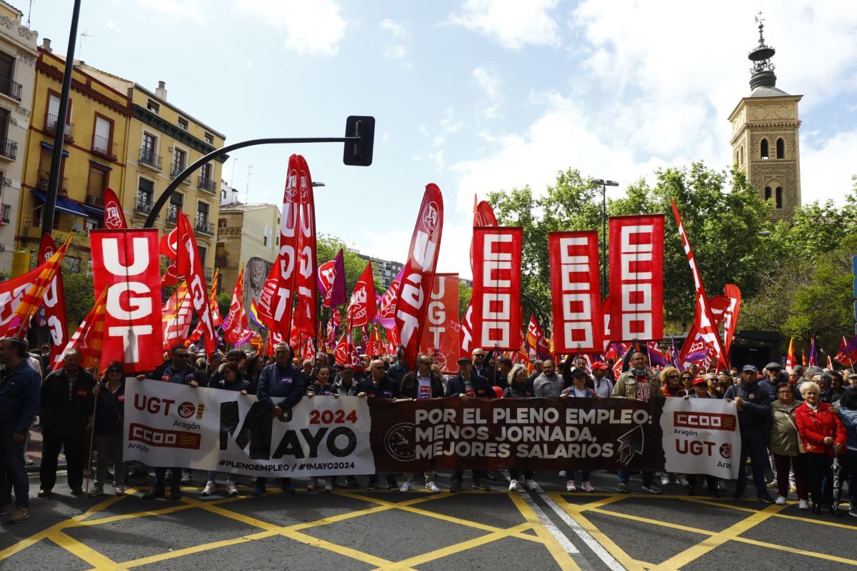 Manifestación del 1º de Mayo en Zaragoza