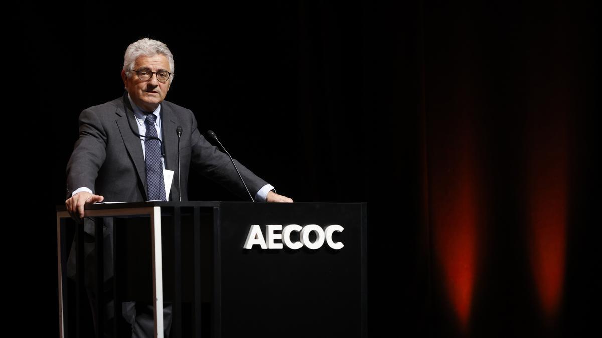 El director general de Aecoc, José María Bonmatí, durante su intervención en el 24 Congreso, celebrado en Lleida este miércoles y jueves