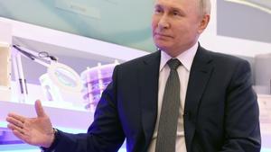 Russian President Putin gives interview in Moscow