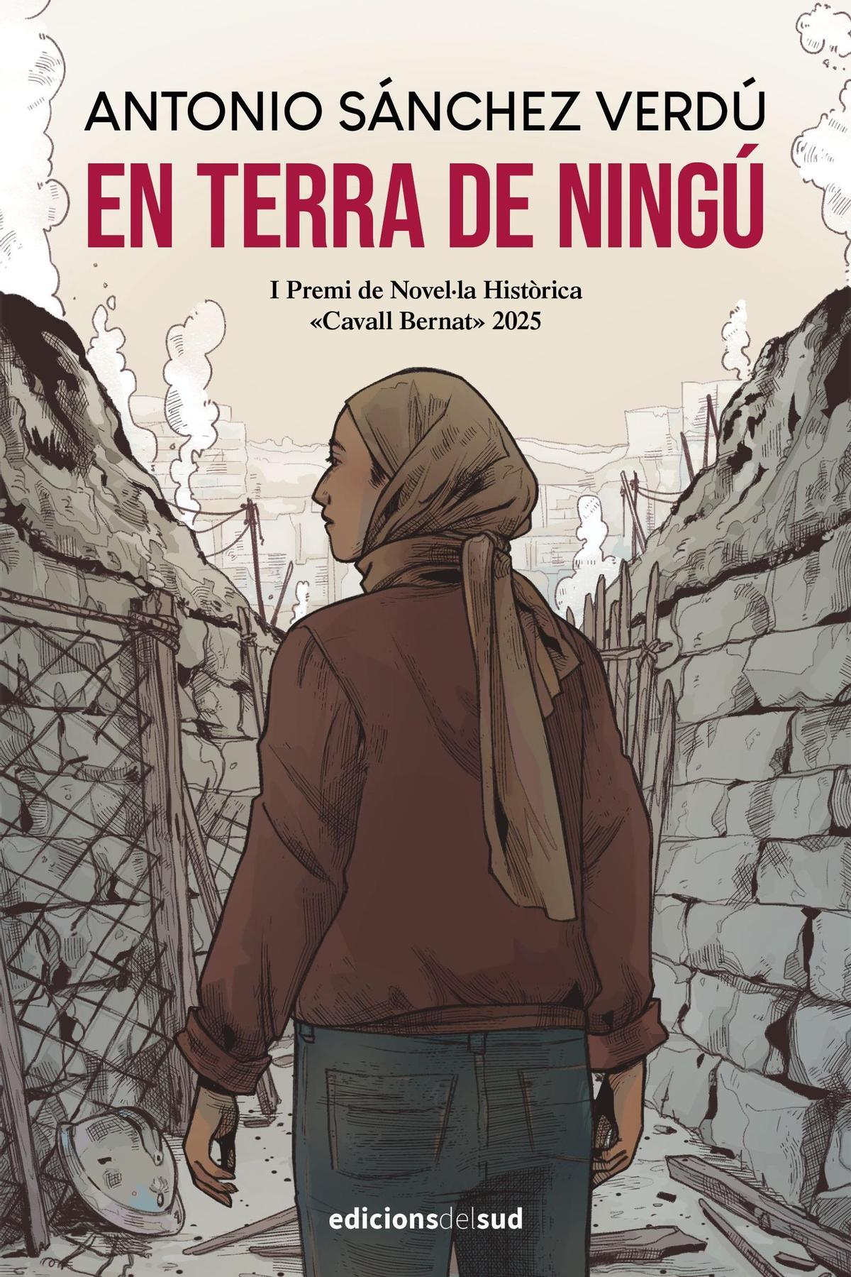 Portada del llibre En terra de ningú, guanyador del I Premi de Novel·la Històrica «Cavall Bernat» 2025.