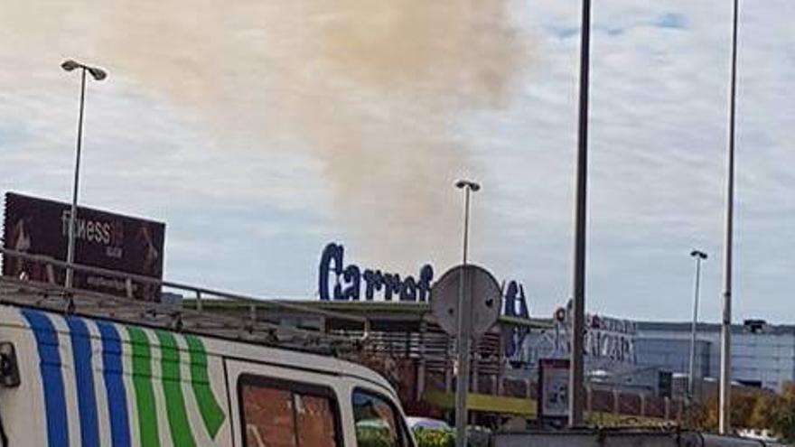 Una vista de la nube de contaminación.