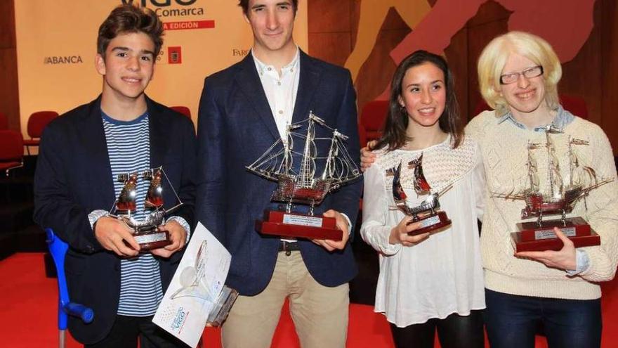 Martín de la Puente, Jaime de Haz, Carmela Cardama y Susana Rodríguez, gandores de 2014. // R. Grobas